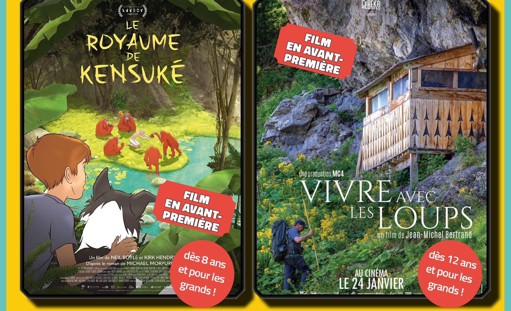 Royaume de Kensuké et Vivre avec les loups